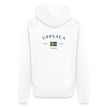 Uppsala Sweden – Holiday Souvenir & Gift - Unisex Premium Organic Zip Hoodie - white - Back - Thijin (182cm)