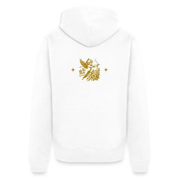Cupid Doré et Fleurs - Veste à capuche bio Premium Unisexe - blanc - Dos - Thijin (182cm)