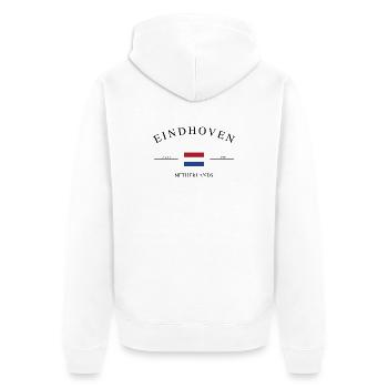 Eindhoven Netherlands – Holiday Souvenir & Gift - Unisex Premium Organic Zip Hoodie - white - Back - Thijin (182cm)