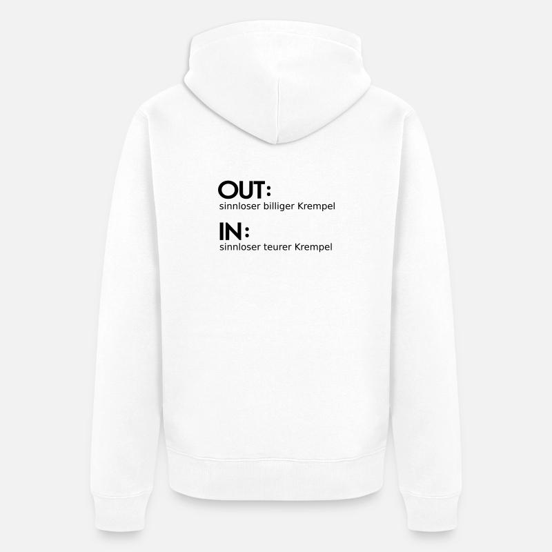 Entrée - Sortie - Veste à capuche bio Premium Unisexe - blanc