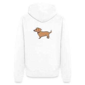 mignon teckel chiens t-shirt cadeau enfants - Veste à capuche bio Premium Unisexe - blanc - Dos - Thijin (182cm)