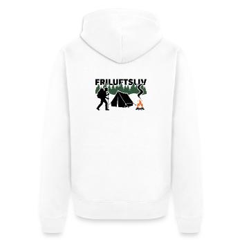 FRILUFTSLIV Sweden - Unisex Premium Organic Zip Hoodie - white - Back - Thijin (182cm)