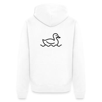 Duck - Unisex Premium Organic Zip Hoodie - white - Back - Thijin (182cm)