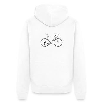 Road Bike Love On Two Wheels Biker - Veste à capuche bio Premium Unisexe - blanc - Dos - Thijin (182cm)