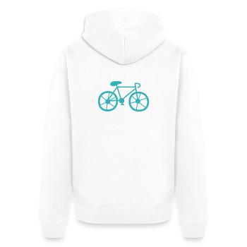 Vélo de route Bike Mint Dessin Fan de Cyclisme en plein air - Veste à capuche bio Premium Unisexe - blanc - Dos - Thijin (182cm)