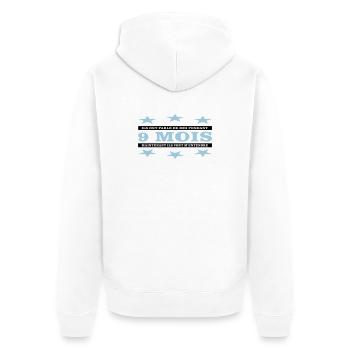 9 months - Unisex Premium Organic Zip Hoodie - white - Back - Thijin (182cm)