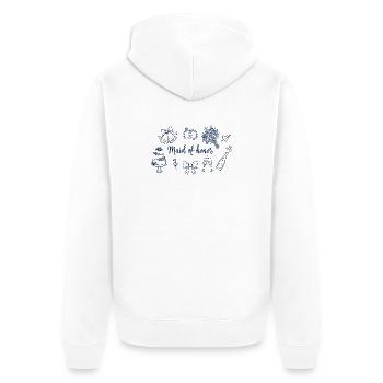 Hochzeit der Brautjungfern - Unisex Premium Bio Zip Hoodie - Weiß - Hinten - Thijin (182cm)