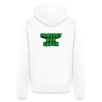 Protégez notre Terre - Veste à capuche bio Premium Unisexe - blanc - Dos - Thijin (182cm)