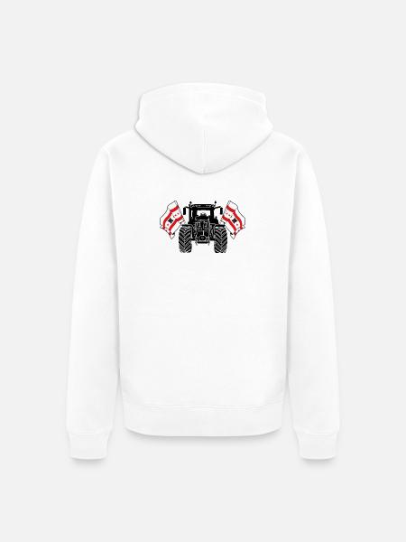 Drenthe_Tractor_Pride - Unisex Premium Organic Zip Hoodie - white