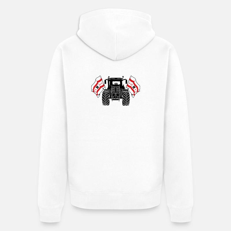 Drenthe_Tractor_Pride - Veste à capuche bio Premium Unisexe - blanc