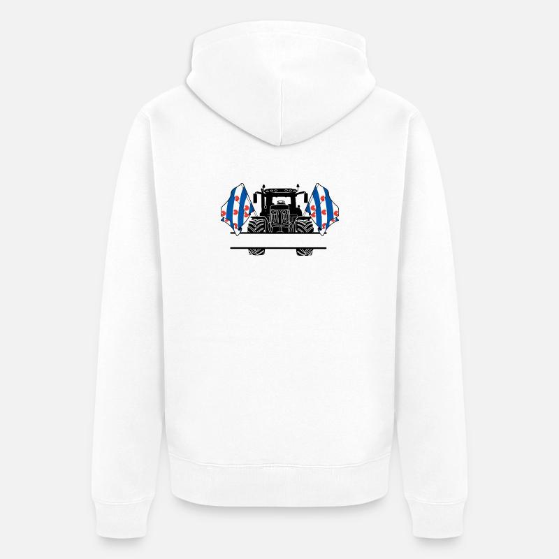 Friesland_Tractor_Custom_Edition - Veste à capuche bio Premium Unisexe - blanc