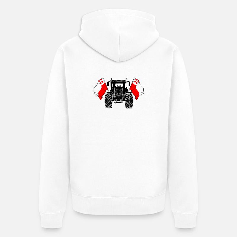 Utrecht_Tractor_Pride - Veste à capuche bio Premium Unisexe - blanc