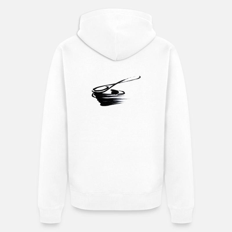 cuillère 01 - Veste à capuche bio Premium Unisexe - blanc