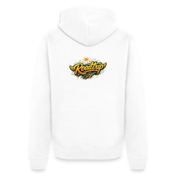 Road Trip - Unisex Premium Organic Zip Hoodie - white - Back - Thijin (182cm)