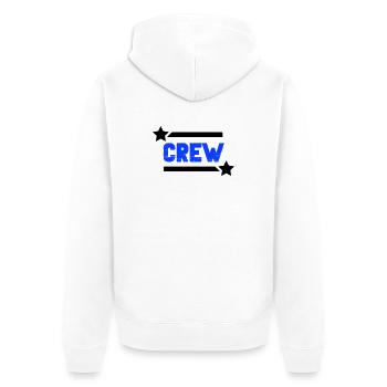 crew_-2- - Unisex Premium Bio Zip Hoodie - Weiß - Hinten - Thijin (182cm)