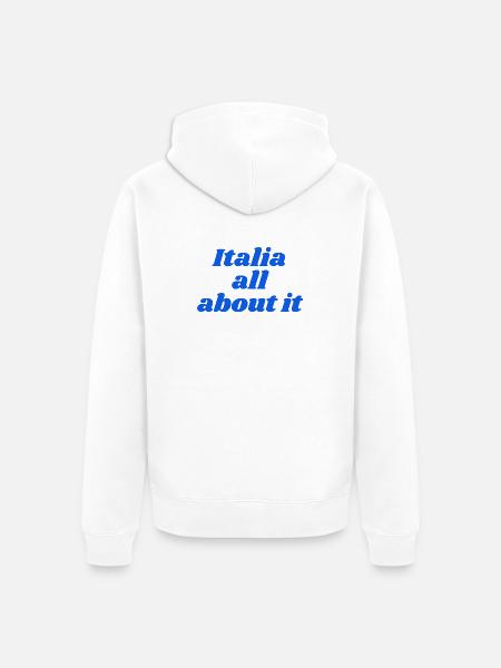 Italia all about it - Unisex Premium Bio Zip Hoodie - Weiß