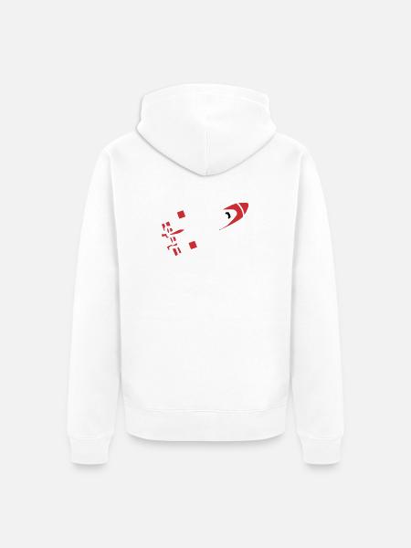 Abstract Rocket Silhouette - Unisex Premium Organic Zip Hoodie - white