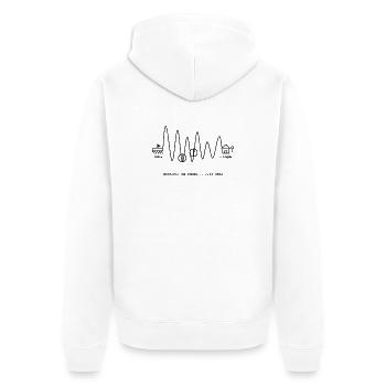 Recalcul en cours 10 ans ulysse odyssée grece  - Veste à capuche bio Premium Unisexe - blanc - Dos - Thijin (182cm)