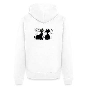 Chats - Veste à capuche bio Premium Unisexe - blanc - Dos - Thijin (182cm)