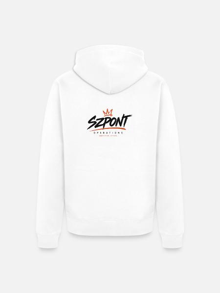 Szpont-Operationen – Genehmigtes Chaos - Unisex Premium Bio Zip Hoodie - Weiß
