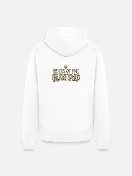 Riders Of The Graveyard Skelett - Unisex Premium Bio Zip Hoodie - Weiß