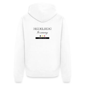 Heidelberg Deutschland Souvenir – Reise minimalist - Unisex Premium Bio Zip Hoodie - Weiß - Hinten - Thijin (182cm)
