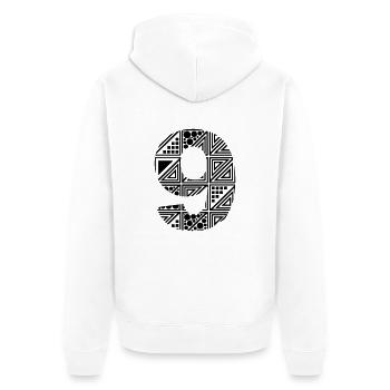 9 number nine - Veste à capuche bio Premium Unisexe - blanc - Dos - Thijin (182cm)