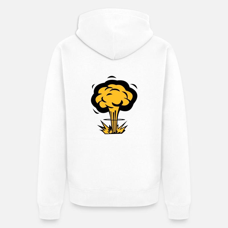 Atompilz - Veste à capuche bio Premium Unisexe - blanc