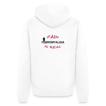Fibromyalgia - Pain is real Geschenk - Veste à capuche bio Premium Unisexe - blanc - Dos - Thijin (182cm)