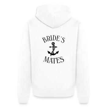 Bride's mates - Unisex Premium Bio Zip Hoodie - Weiß - Hinten - Thijin (182cm)