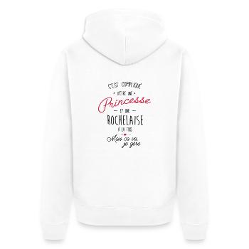 princesse et rochelaise - Veste à capuche bio Premium Unisexe - blanc - Dos - Thijin (182cm)