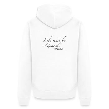Danse - Veste à capuche bio Premium Unisexe - blanc - Dos - Thijin (182cm)