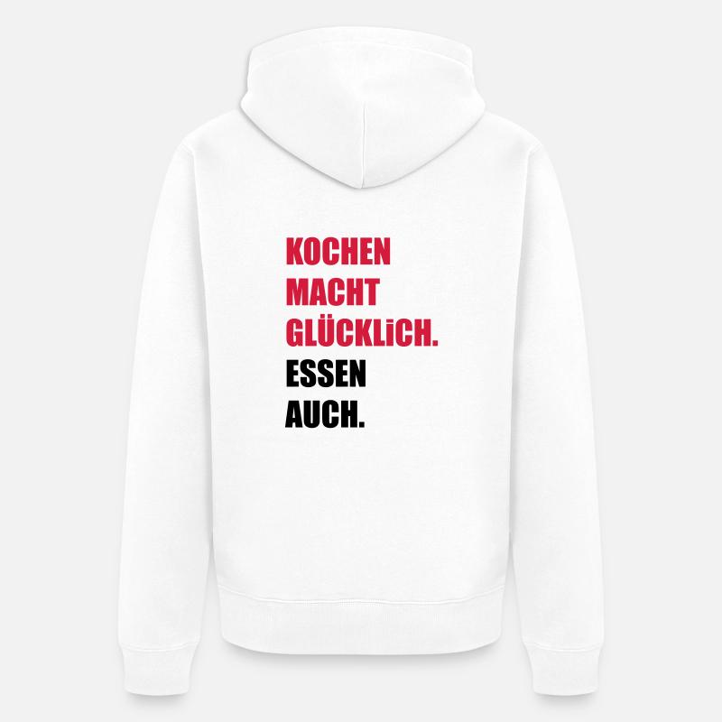 kochen - Unisex Premium Bio Zip Hoodie - Weiß