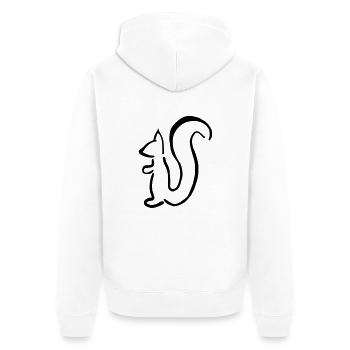 Eichhörnchen - Unisex Premium Bio Zip Hoodie - Weiß - Hinten - Thijin (182cm)