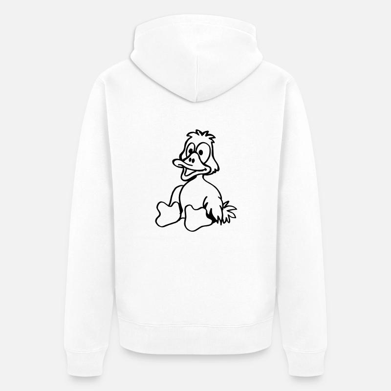 Caneton - Veste à capuche bio Premium Unisexe - blanc