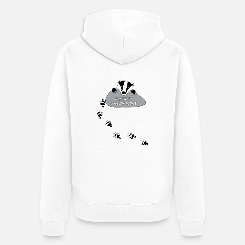 petites Frechdachs harcèlent effronté piste - Veste à capuche bio Premium Unisexe - blanc