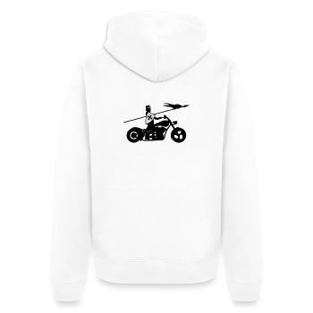 Motorrad - Veste à capuche bio Premium Unisexe - blanc - Dos - Thijin (182cm)
