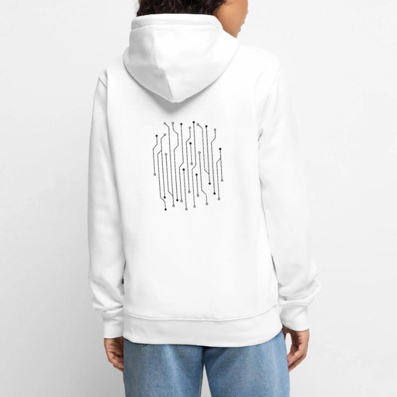 Circuit wire data microchip circuit energi Unisex Premium Organic Zip Hoodie
