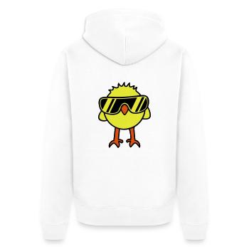 Cool Chick - Unisex Premium Organic Zip Hoodie - white - Back - Thijin (182cm)