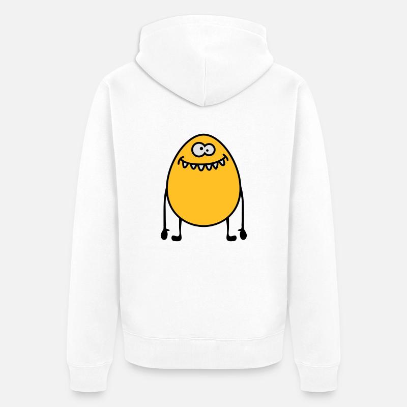 Egg Monster - Veste à capuche bio Premium Unisexe - blanc