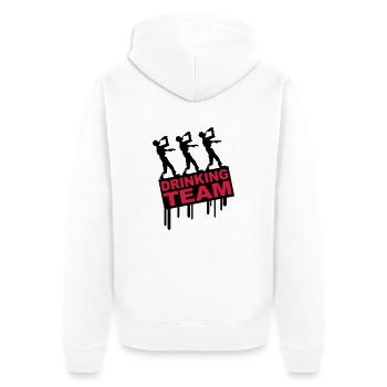 Drunken Party Zombies Drinking Team - Veste à capuche bio Premium Unisexe - blanc - Dos - Thijin (182cm)