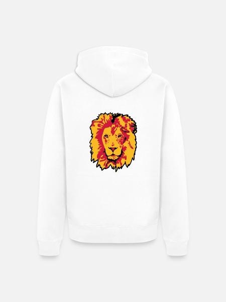 lion - Veste à capuche bio Premium Unisexe - blanc