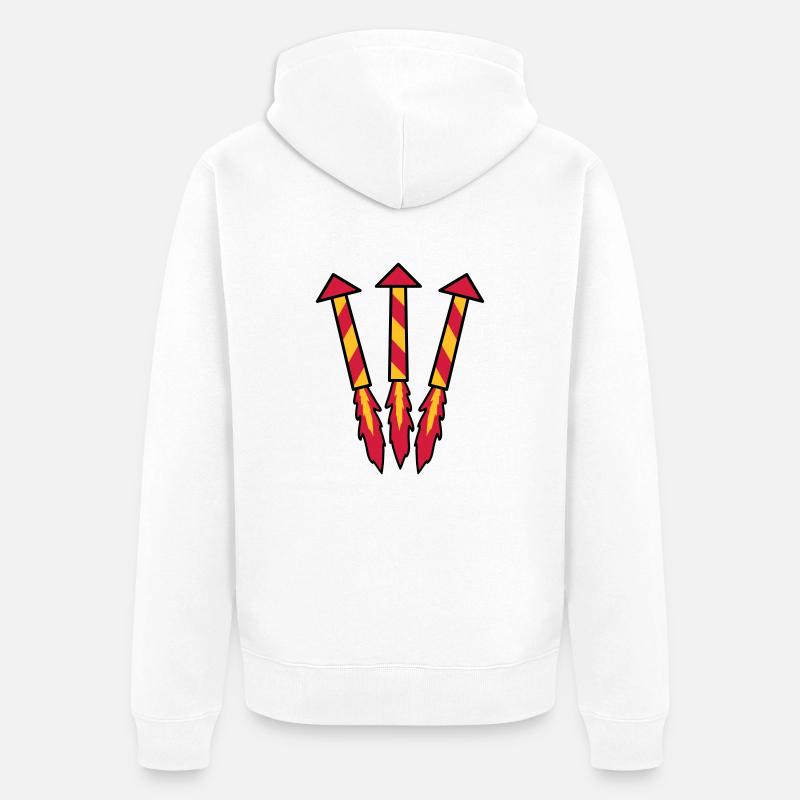 Firework Rockets - Veste à capuche bio Premium Unisexe - blanc