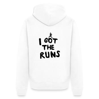 I Got the Runs - Unisex Premium Organic Zip Hoodie - white - Back - Thijin (182cm)
