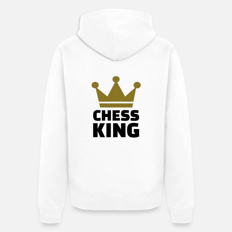Schach - Unisex Premium Bio Zip Hoodie - Weiß