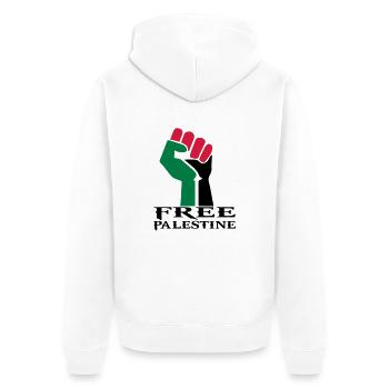 Zeichnen der palästinensischen Symbolflagge Paläst - Unisex Premium Bio Zip Hoodie - Weiß - Hinten - Thijin (182cm)