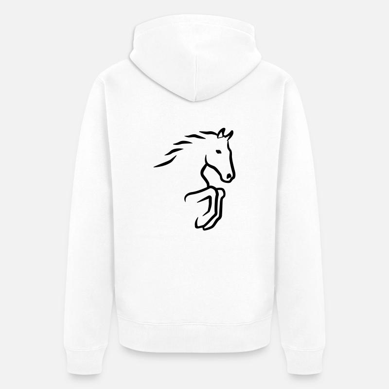 Cheval - Veste à capuche bio Premium Unisexe - blanc