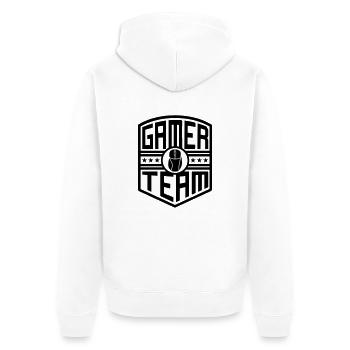 Gamer Team (blason) - Veste à capuche bio Premium Unisexe - blanc - Dos - Thijin (182cm)