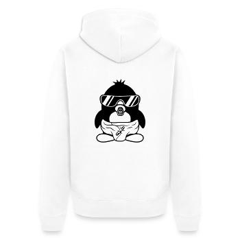 bébé pingouin enfant sucette couche culotte lunettes de soleil lu - Veste à capuche bio Premium Unisexe - blanc - Dos - Thijin (182cm)