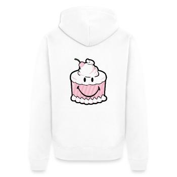 Smiley Cake - Veste à capuche bio Premium Unisexe - blanc - Dos - Thijin (182cm)